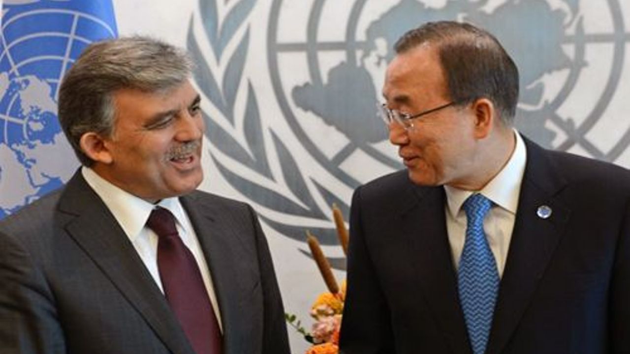 Turkish president Abdullah Gul meets UN SG in New York