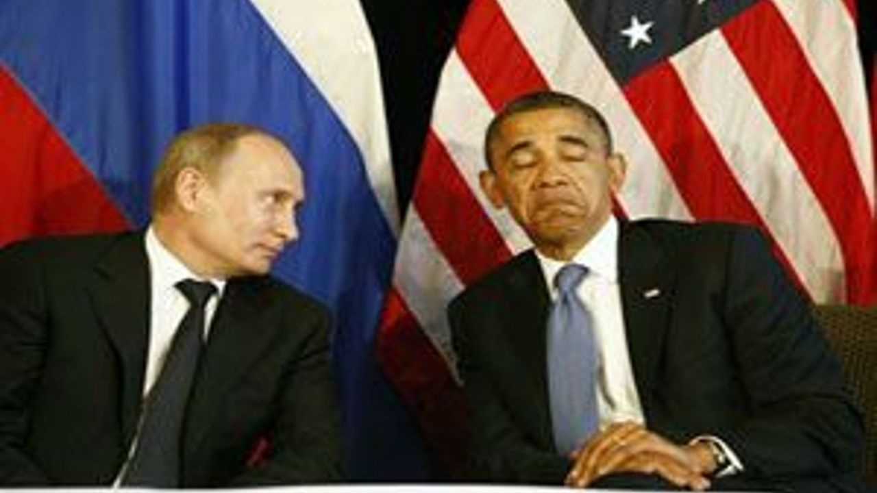 In wishing Bush well, Putin has message for Obama