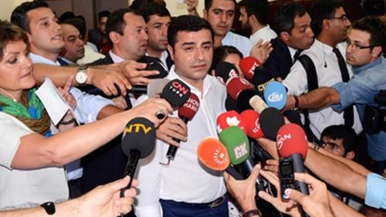 Presidential candidate Demirtas votes in Diyarbakir