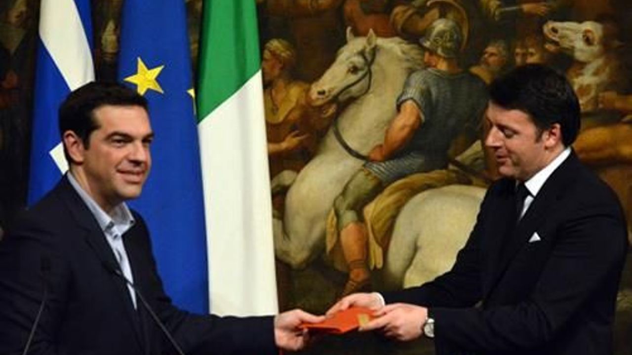 Italian PM Renzi hosts new Greek PM Tsipras for talks