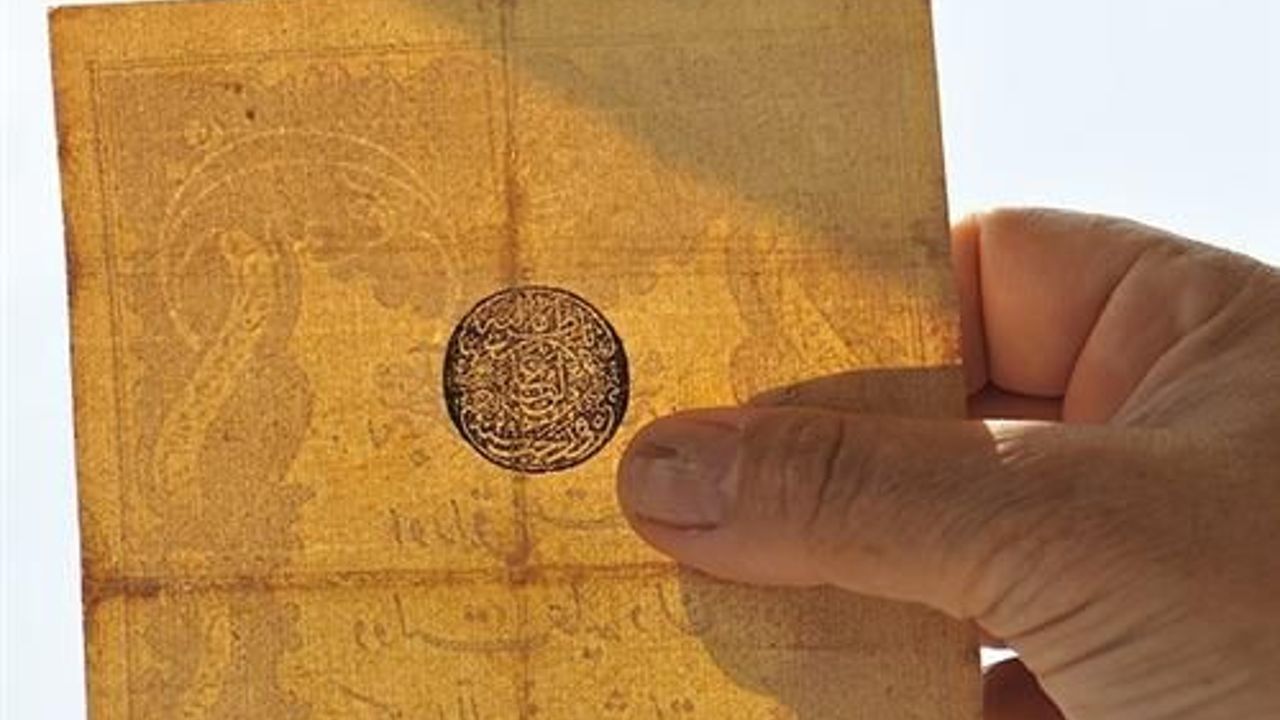 Ottoman-era banknote appears 139 years later