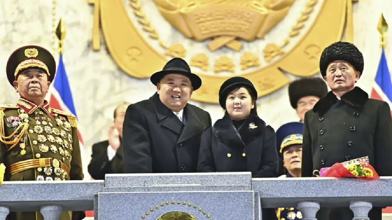 Korean leader Kim Jong Un shows off his daughter and new missiles