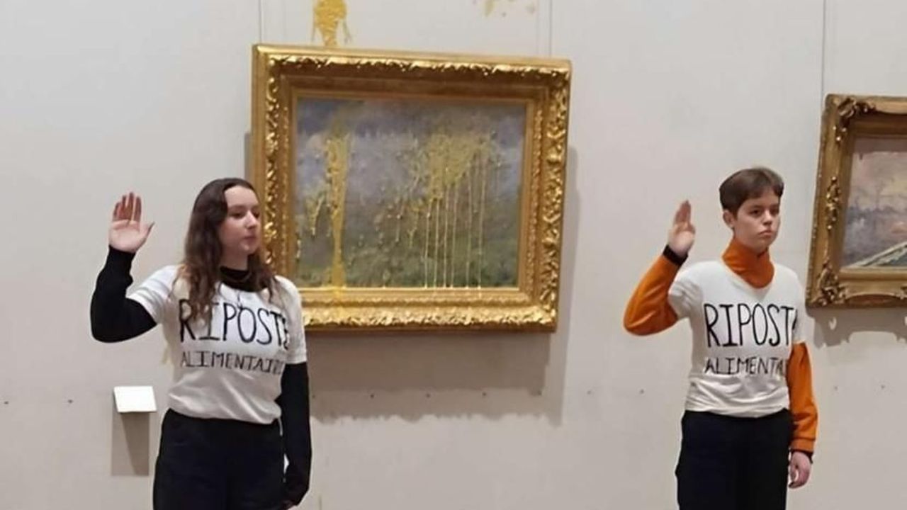 Activists throw soup at Claude Monet&#039;s &#039;Le Printemps&#039; in French museum