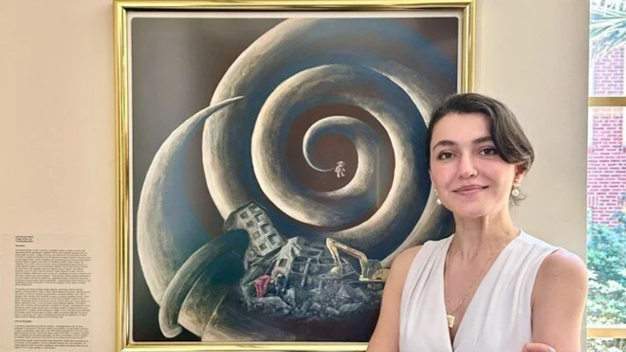 Turkish art student wins US award for earthquake depiction, donates prize to victims