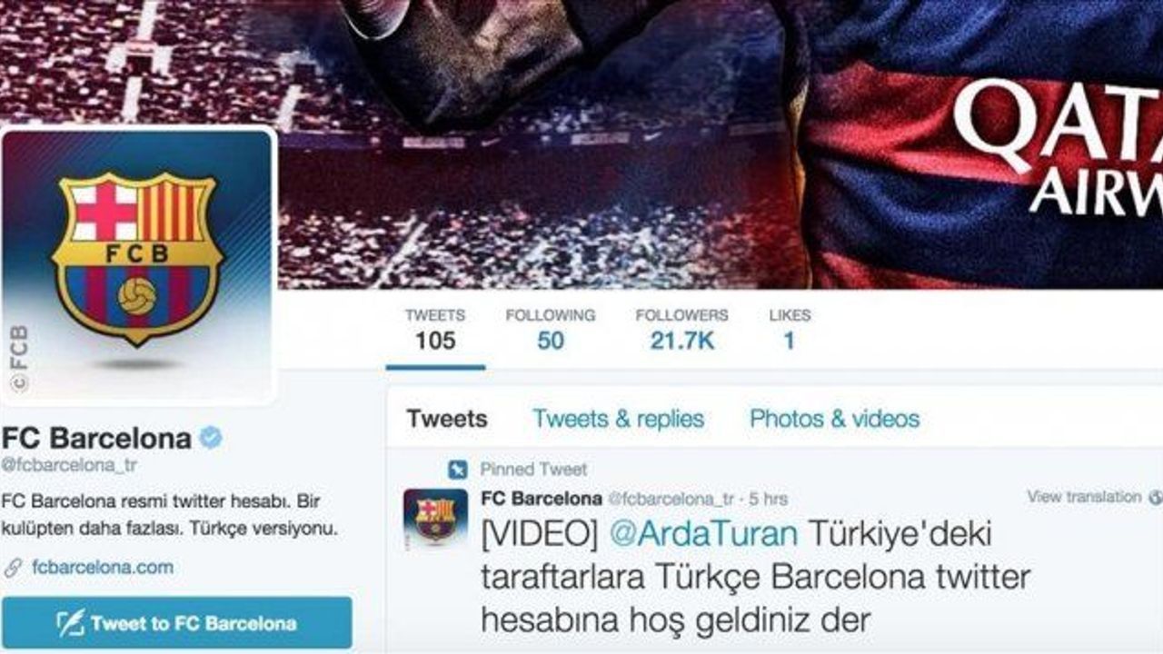 Barcelona kicks-off Turkish Twitter account
