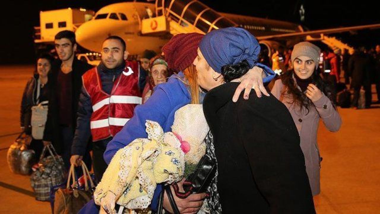 Meskhetian Turks arrive in Turkey from Ukraine