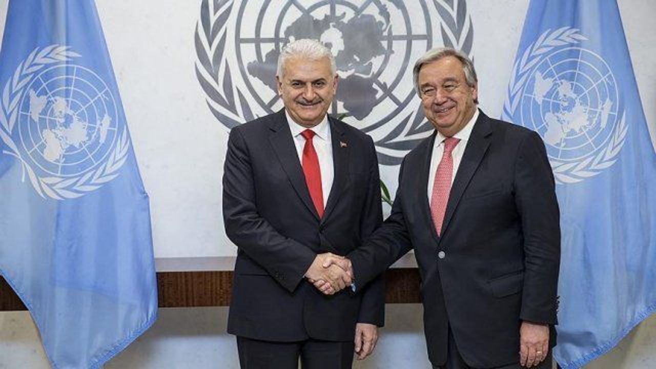 PM Yildirim meets UN chief in New York