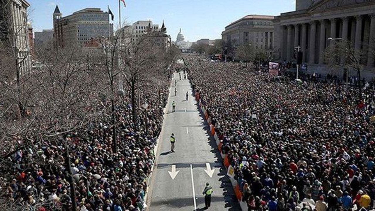 Hundreds of thousands of Americans join March For Our Lives protests for gun control