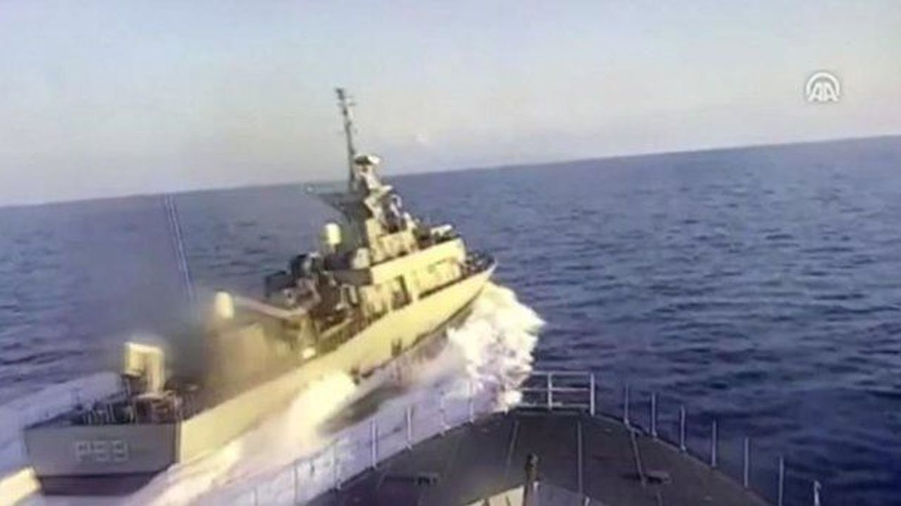 Footage shows Greek vessel harassing Turkish corvette