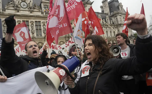 Workers in France gathered on International Labor Day