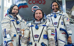 Russian cosmonauts walk in space for minutes by opening station door