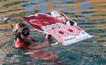 Turkish athlete Sahika Ercumen dives for 100th anniversary of Turkish Republic