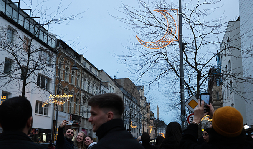 Ramadan lights go up for first time in Germany's Cologne