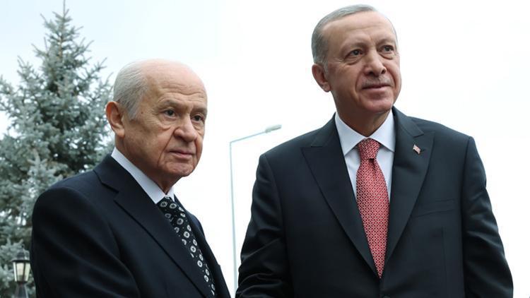 Bahceli's meeting with President Erdogan in Bahceli's residence in February, 2023