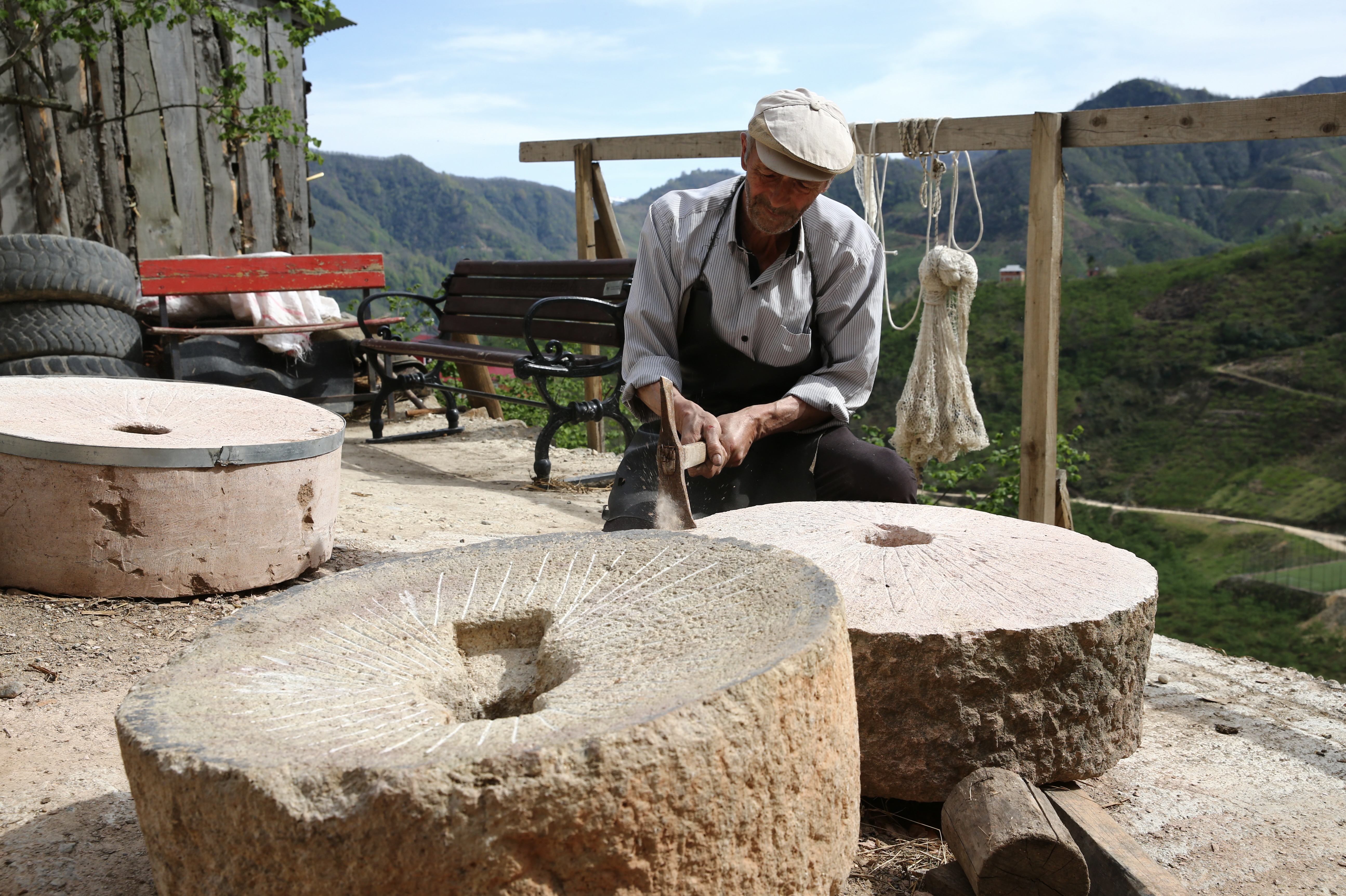 Tradition of millstone production in Anatolia continues in Giresun