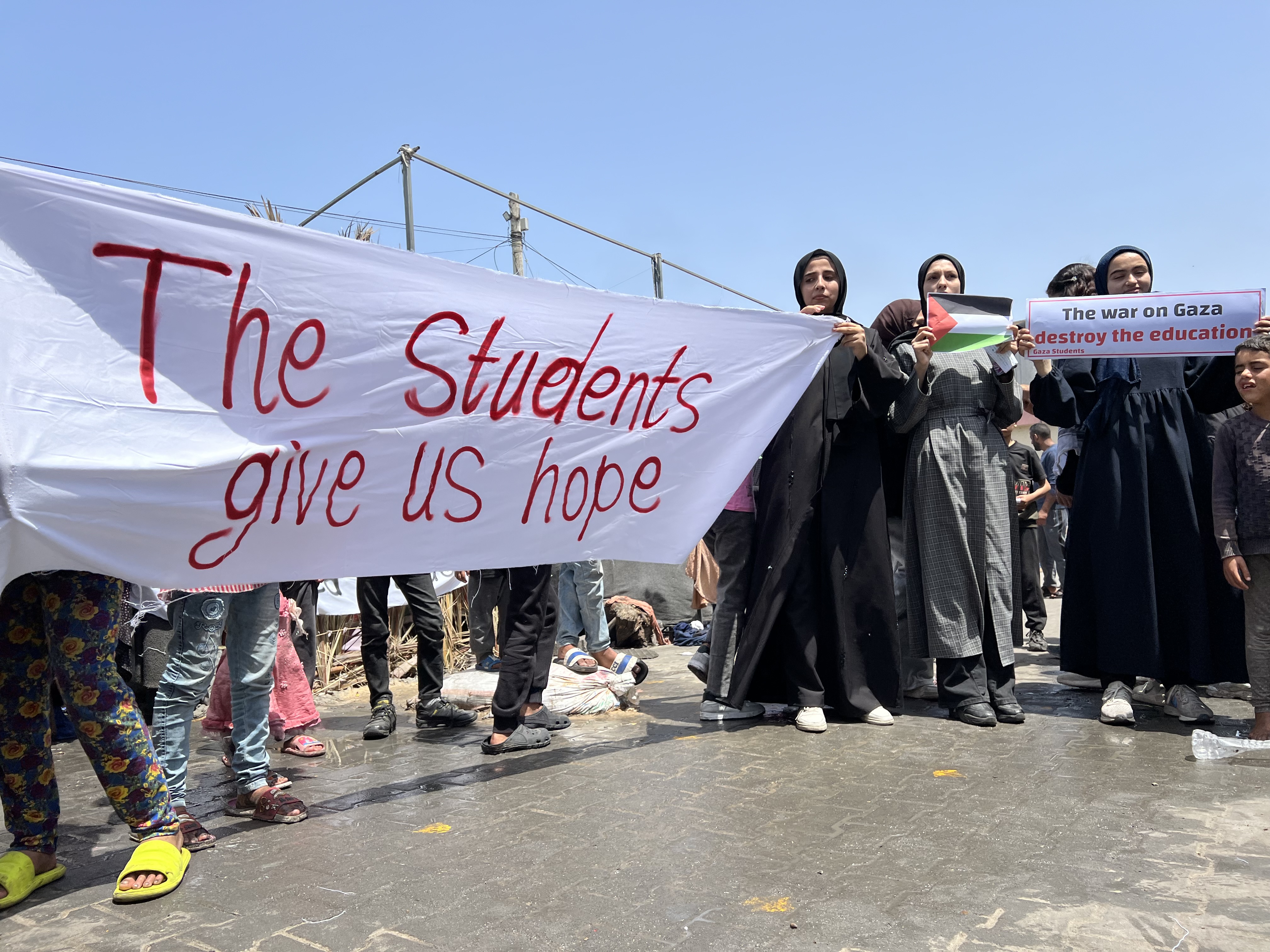 'Message received': Displaced Palestinians thank US students for solidarity protests