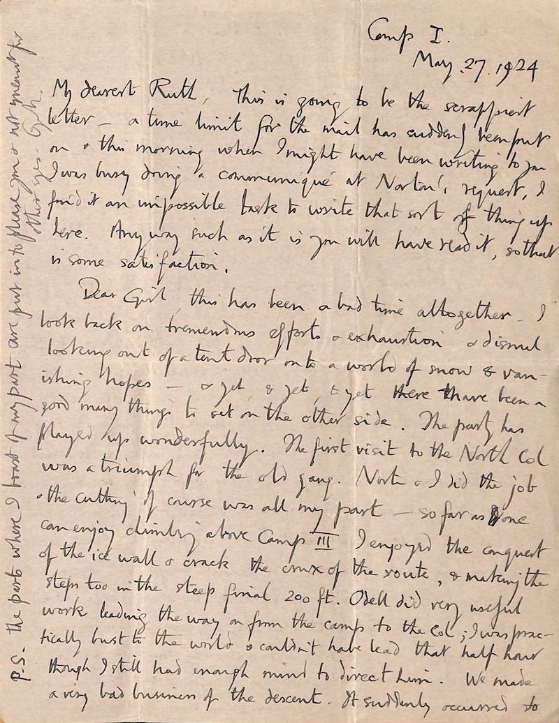 Famous mountaineer George Mallory's Everest letters digitized after 100 years