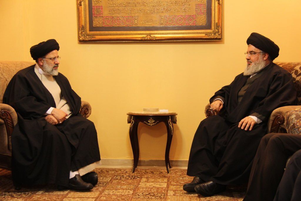 Ebrahim Raisi and Hezbollah leader Hassan Nasrallah met in Lebanon Jan. 2018